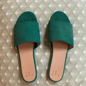 Emerald green sandals
